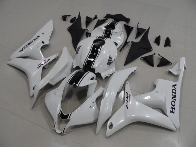2007-2008 Pearl White with Black Stripe Honda CBR600RR Bike Fairings Canada 2007-2008 Pearl White with Black Stripe Honda CBR600RR Bike Fairings Canada