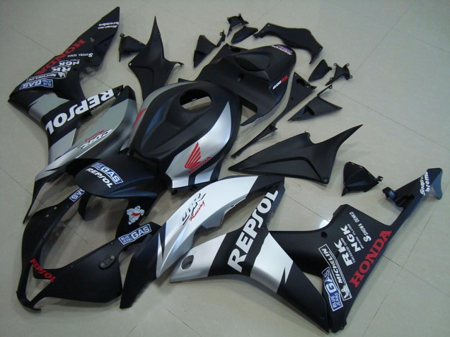 2007-2008 Matte Black Silver Repsol Honda CBR600RR Motor Bike Fairings Canada 2007-2008 Matte Black Silver Repsol Honda CBR600RR Motor Bike Fairings Canada