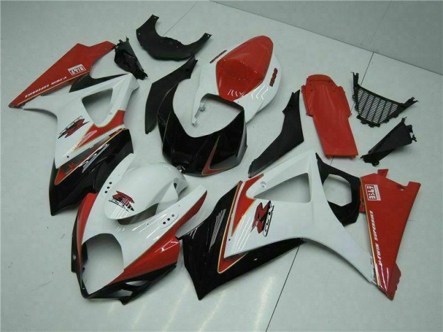 2007-2008 Red White Suzuki GSXR 1000 K7 Motorcycle Bodywork Canada 2007-2008 Red White Suzuki GSXR 1000 K7 Motorcycle Bodywork Canada