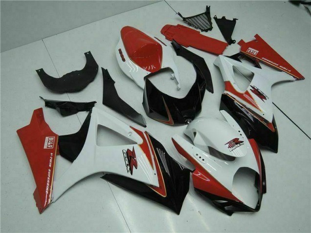 2007-2008 Red White Suzuki GSXR 1000 K7 Motorcycle Bodywork Canada 2007-2008 Red White Suzuki GSXR 1000 K7 Motorcycle Bodywork Canada