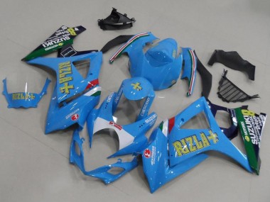 2007-2008 Light Blue Rizla Suzuki GSXR 1000 K7 Motorcycle Fairings Kit Canada