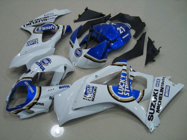 2007-2008 Blue Lucky Strike Suzuki GSXR 1000 K7 Motorbike Fairing Canada 2007-2008 Blue Lucky Strike Suzuki GSXR 1000 K7 Motorbike Fairing Canada