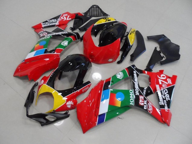 2007-2008 Red and Green Suzuki GSXR 1000 K7 Motorcycle Fairings Kits Canada 2007-2008 Red and Green Suzuki GSXR 1000 K7 Motorcycle Fairings Kits Canada