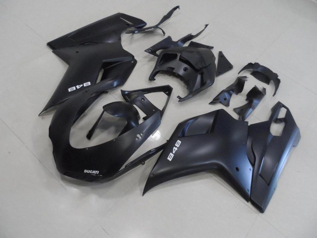 2007-2014 Matte Black with White 848 Ducati 848 1098 1198 Motorbike Fairings Canada