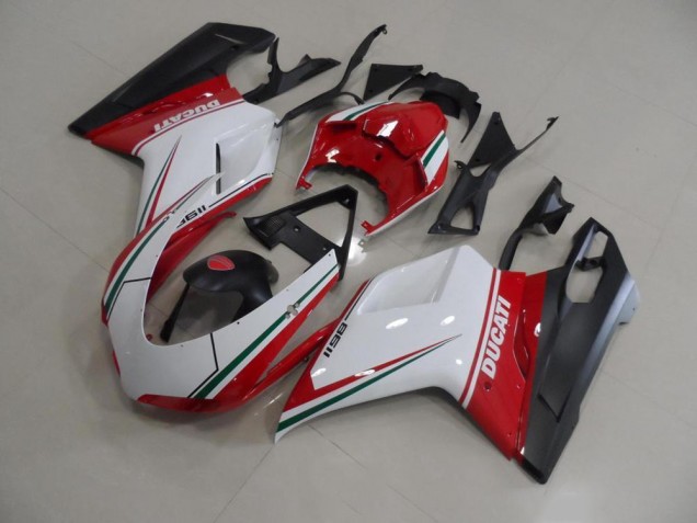 2007-2014 Red White Ducati 848 1098 1198 Replacement Motorcycle Fairings Canada 2007-2014 Red White Ducati 848 1098 1198 Replacement Motorcycle Fairings Canada