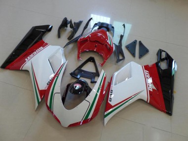 2007-2014 White Red Ducati 848 1098 1198 Bike Fairing Kit Canada