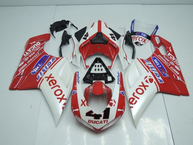 2007-2014 Pearl White New Xerox Ducati 848 1098 1198 Motorbike Fairing Kits Canada 2007-2014 Pearl White New Xerox Ducati 848 1098 1198 Motorbike Fairing Kits Canada