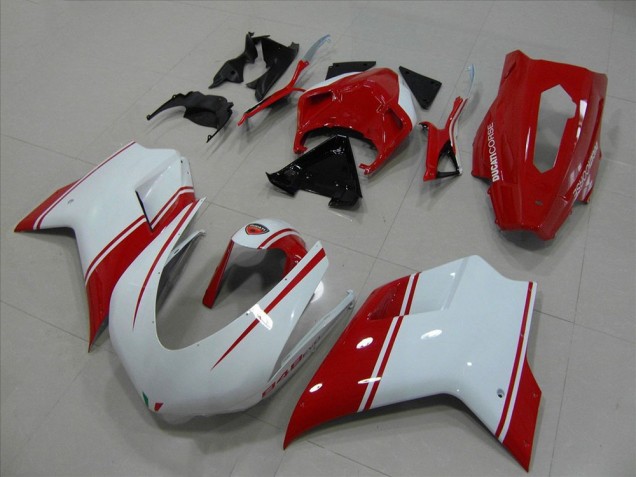 2007-2014 White and Red Racing Version Ducati 848 1098 1198 Motorbike Fairing Canada 2007-2014 White and Red Racing Version Ducati 848 1098 1198 Motorbike Fairing Canada