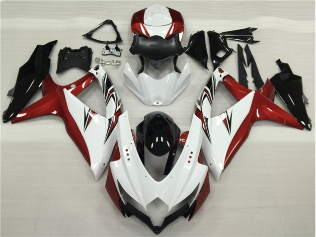 2008-2010 White Red Black Suzuki GSXR 600/750 Motor Fairings Canada 2008-2010 White Red Black Suzuki GSXR 600/750 Motor Fairings Canada