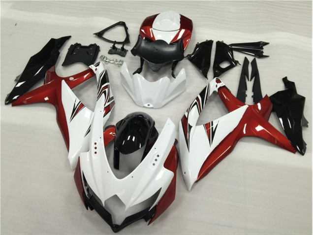 2008-2010 White Red Black Suzuki GSXR 600/750 Motor Fairings Canada 2008-2010 White Red Black Suzuki GSXR 600/750 Motor Fairings Canada