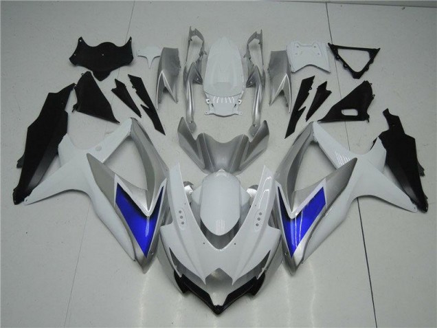2008-2010 White Silver Blue Suzuki GSXR 600/750 Motorcycle Fairings Kit Canada 2008-2010 White Silver Blue Suzuki GSXR 600/750 Motorcycle Fairings Kit Canada