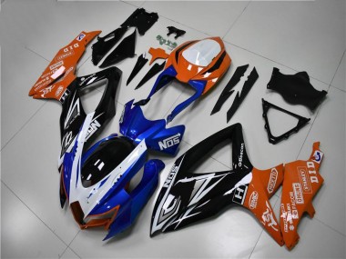 2008-2010 Blue Orange Suzuki GSXR 600/750 Motorcycle Fairings Kit Canada