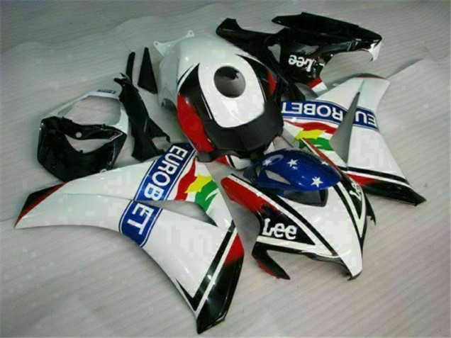 2008-2011 White Blue Red Eurobet Lee Honda CBR1000RR Motorcycle Fairing Kit Canada 2008-2011 White Blue Red Eurobet Lee Honda CBR1000RR Motorcycle Fairing Kit Canada
