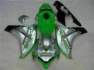 2008-2011 Green Silver Honda CBR1000RR Moto Fairings Canada