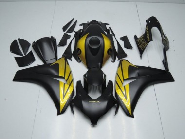 2008-2011 Matte Black and Gold Honda CBR1000RR Bike Fairings Canada