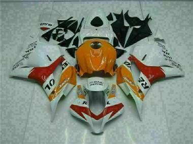 2009-2012 White Orange Repsol Honda CBR600RR Motorcylce Fairings Canada