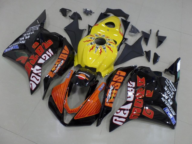 2009-2012 Yellow Rossi Race Honda CBR600RR Motorcycle Fairings Kits Canada 2009-2012 Yellow Rossi Race Honda CBR600RR Motorcycle Fairings Kits Canada