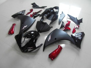 2012-2014 Matte Black Red Yamaha YZF R1 Bike Fairing Kit Canada