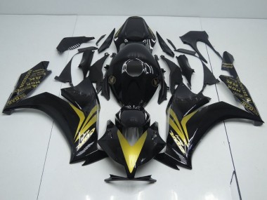 2012-2016 Glossy Black and Gold Honda CBR1000RR Replacement Fairings Canada