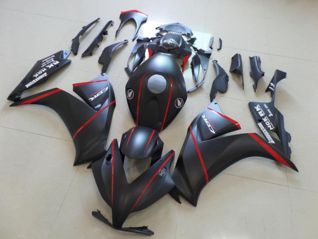 2012-2016 Matte Bladk with Red Stripe Honda CBR1000RR Motorcycle Fairings Kits Canada 2012-2016 Matte Bladk with Red Stripe Honda CBR1000RR Motorcycle Fairings Kits Canada
