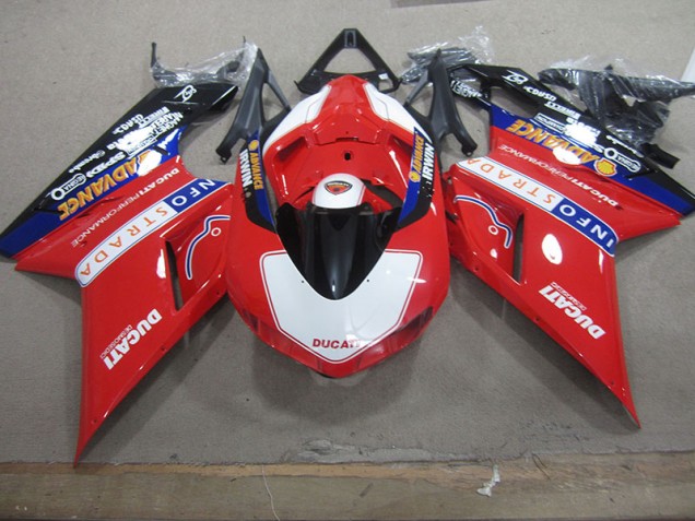 2007-2014 Red White Info Strada Ducati 1098 Motorcyle Fairings Canada 2007-2014 Red White Info Strada Ducati 1098 Motorcyle Fairings Canada