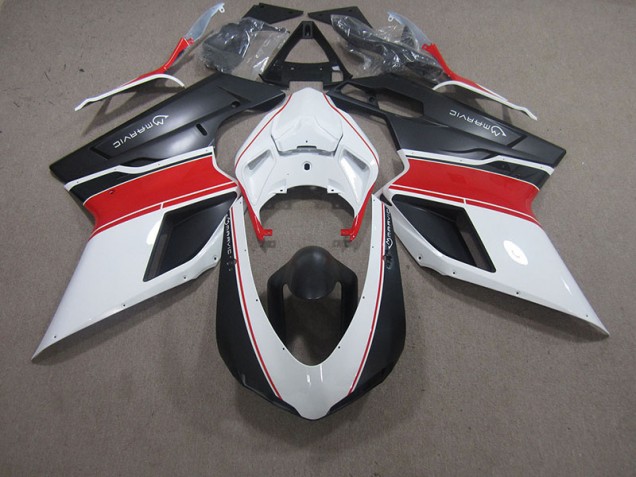 2007-2014 White Red Black Marvic Ducati 848 Motorcycle Fairings Kit Canada 2007-2014 White Red Black Marvic Ducati 848 Motorcycle Fairings Kit Canada