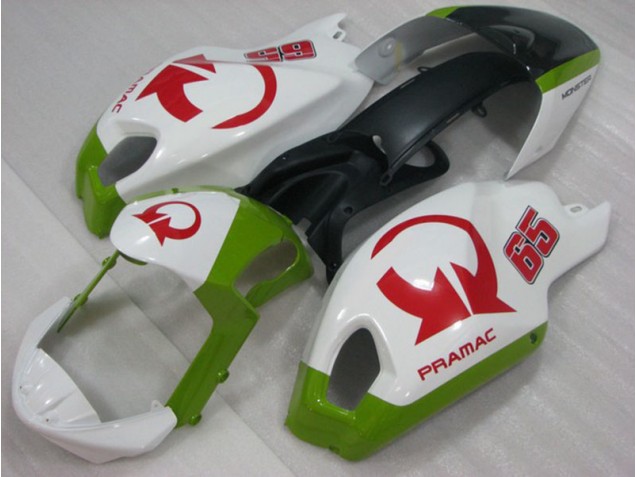 2008-2012 White Red PRAMAC 65 Ducati Monster 696 Motorcylce Fairings Canada 2008-2012 White Red PRAMAC 65 Ducati Monster 696 Motorcylce Fairings Canada