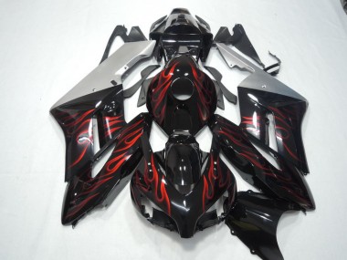 2004-2005 Black Red Flame Honda CBR1000RR Motorbike Fairing Canada