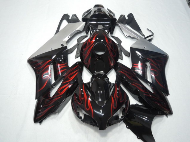 2004-2005 Black Red Flame Honda CBR1000RR Motorbike Fairing Canada 2004-2005 Black Red Flame Honda CBR1000RR Motorbike Fairing Canada