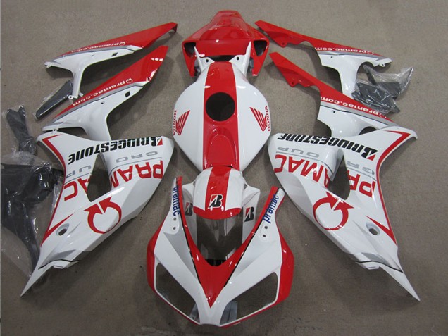 2006-2007 White Red PRAMAC Honda CBR1000RR Moto Fairings Canada 2006-2007 White Red PRAMAC Honda CBR1000RR Moto Fairings Canada