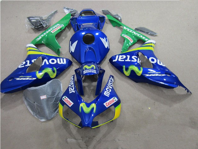 2006-2007 Blue Movistar Castrol Honda CBR1000RR Motorbike Fairings Canada 2006-2007 Blue Movistar Castrol Honda CBR1000RR Motorbike Fairings Canada