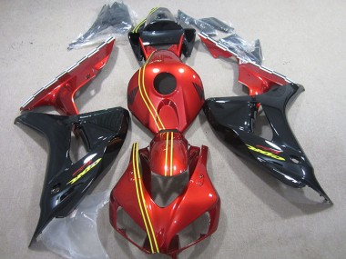 2006-2007 Black Red Yellow Honda CBR1000RR Motorcycle Fairing Kit Canada