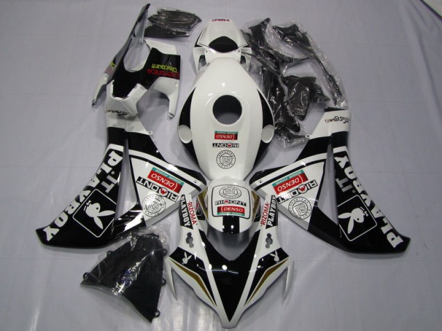 2008-2011 Black White Denso Playboy Honda CBR1000RR Motorcycle Fairing Kits Canada 2008-2011 Black White Denso Playboy Honda CBR1000RR Motorcycle Fairing Kits Canada