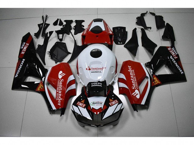 2012-2016 Black White Red Santander Honda CBR1000RR Moto Fairings Canada 2012-2016 Black White Red Santander Honda CBR1000RR Moto Fairings Canada
