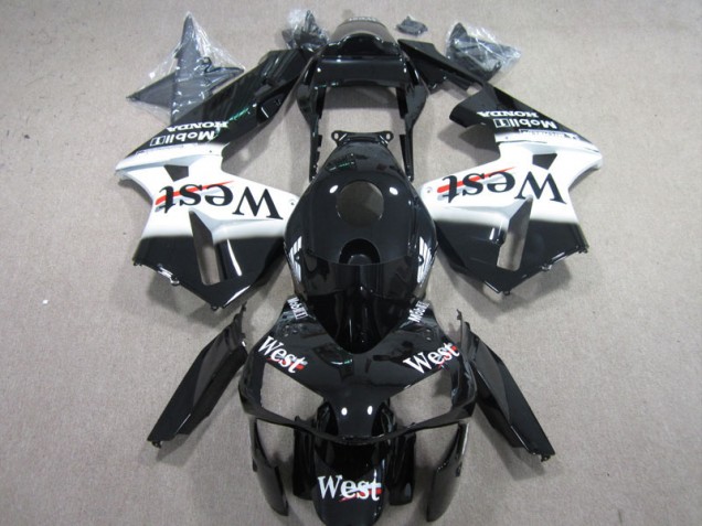 2003-2004 West White Black Honda CBR600RR Motorbike Fairings Canada 2003-2004 West White Black Honda CBR600RR Motorbike Fairings Canada