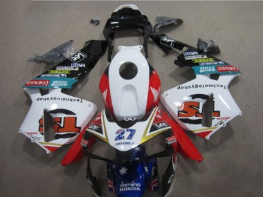 2005-2006 White Red Blue Lee 27 Honda CBR600RR Moto Fairings Canada