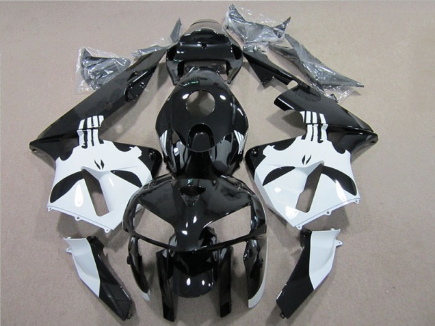 2005-2006 Black White Honda CBR600RR Motorcylce Fairings Canada 2005-2006 Black White Honda CBR600RR Motorcylce Fairings Canada