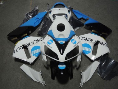 2005-2006 White Blue Konica Minolta Honda CBR600RR Motorcycle Fairing Kits Canada