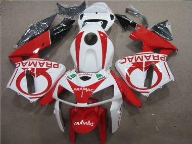 2005-2006 Red White PRAMAC Honda CBR600RR Bike Fairing Kit Canada