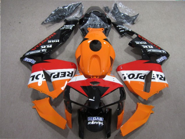 2005-2006 Orange Red Black Repsol Honda CBR600RR Motorbike Fairing Kits Canada 2005-2006 Orange Red Black Repsol Honda CBR600RR Motorbike Fairing Kits Canada