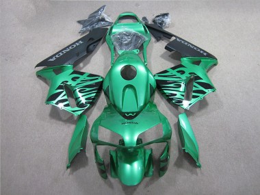 2005-2006 Green Black Honda CBR600RR Motorcycle Fairings Kit Canada