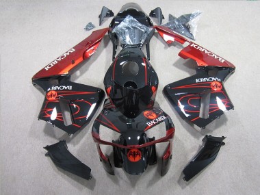 2005-2006 Black Red BACARDI Honda CBR600RR Motorcycle Fairings Canada