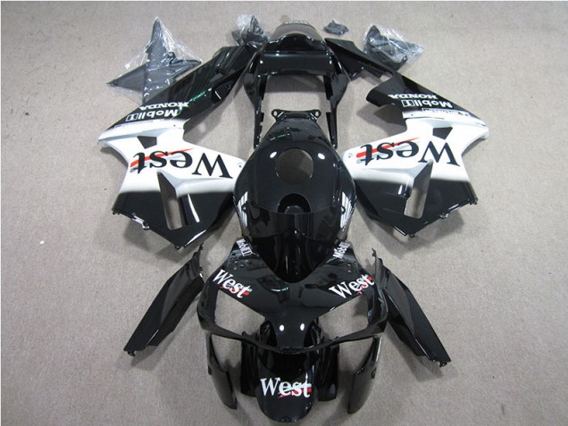 2005-2006 Black White West Honda CBR600RR Bike Fairing Canada 2005-2006 Black White West Honda CBR600RR Bike Fairing Canada
