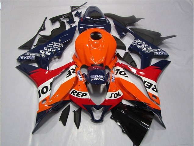 2007-2008 Orange Blue Black Repsol Honda CBR600RR Motorcycle Fairings Canada 2007-2008 Orange Blue Black Repsol Honda CBR600RR Motorcycle Fairings Canada
