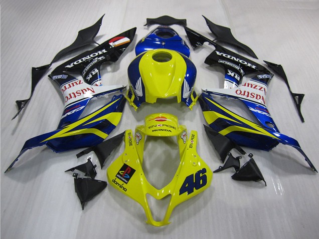 2007-2008 Yellow Blue 46 Honda CBR600RR Motorbike Fairing Canada