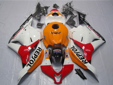 2009-2012 White Orange Black Repsol Honda CBR600RR Motorcycle Fairing Kit Canada