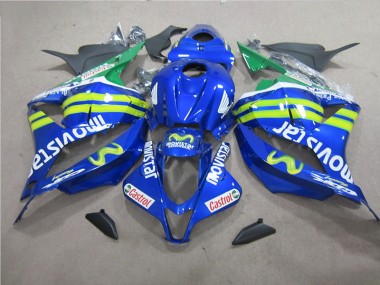 2009-2012 Blue White Movistar Honda CBR600RR Bike Fairings Canada