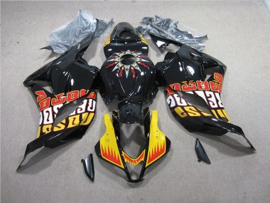 2009-2012 Black Yellow Honda CBR600RR Replacement Motorcycle Fairings Canada