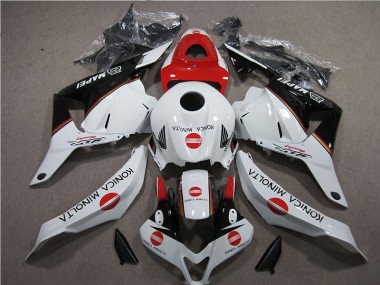 2009-2012 White Red Konica Minolta Honda CBR600RR Motorbike Fairing Kits Canada