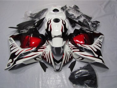 2009-2012 White Black Red Flame Honda CBR600RR Replacement Fairings Canada